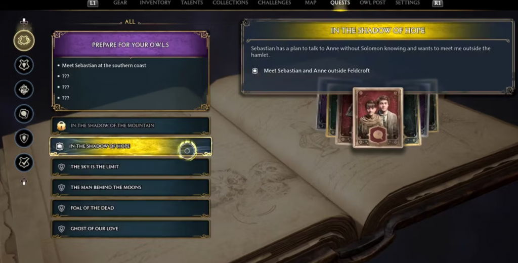 Quest Guide for the Shadow Of Hope in Hogwarts Legacy